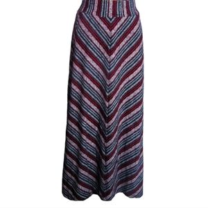 Wesport Patriotic Red White Blue Stretch Comfort Maxi Long Skirt Plus Size 2X